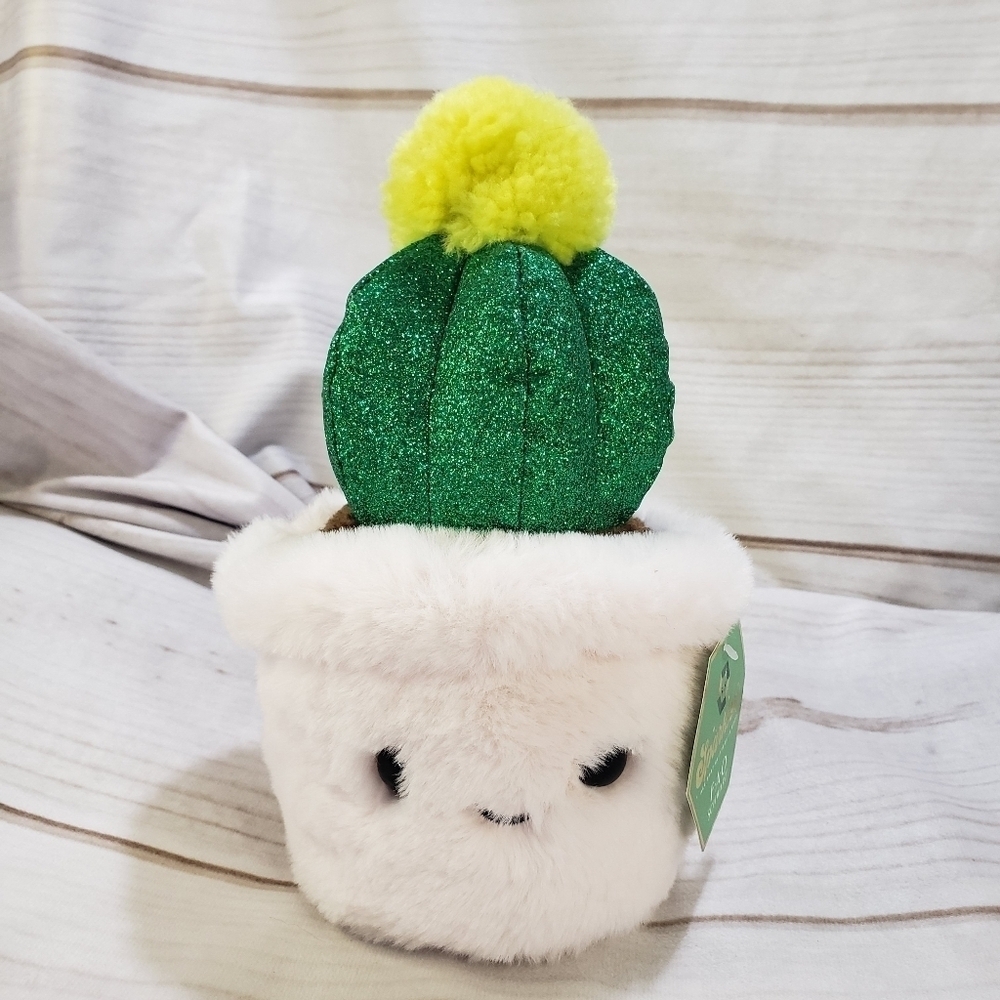 FAO Schwarz Sparklers Cactus Succulent Plant Plush Stuffed Toy 8 Inch With Tag
